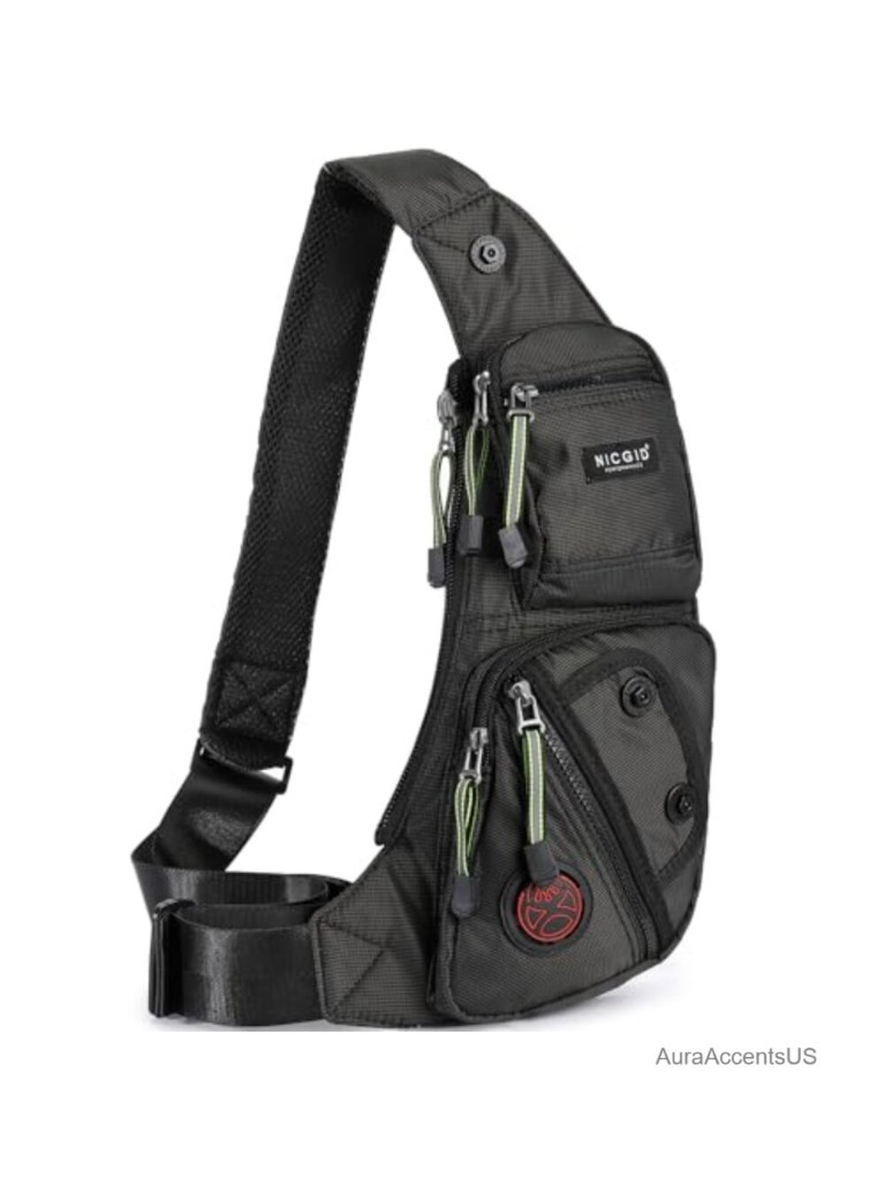NICGID Water-Resistant Nylon Sling Bag Chest Backpack Crossbody Daypack